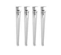 Furniture Legs 4 Pcs F Shaped DIY Metal Table Adjustable Breakfast Bar Worktop Tables Coffee Table Bench Long Bench Tables Support Legs(40cm/White)