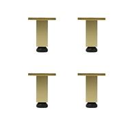 Furniture Legs Cabinet Feet Adjustable Support Legs Sofa Cabinet Support Elevated Feet, Black and Gold,Gold-12cm(Gold,6cm(2.4in))