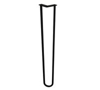Furniture Legs Europe Pied de table en épingle à cheveux noir - Hauteur : 85 cm - Acier étiré à froid de qualité supérieure
