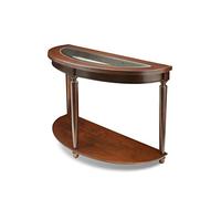 Furniture of America Table de canapé Western en verre biseauté, cerise foncée