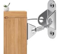 Furniture Safety Straps,12 Kit Anti-Tip Metal Furniture Straps,Heavy Duty Security Wall Anchors,For Baby Animal Protection,For Cabinet,Dresser,Bookshelf.[K68]