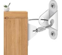 Furniture Safety Straps,6 Kit Metal Furniture Straps,Heavy Duty Security Wall Anchors,For Baby Animal Protection,For Cabinet,Dresser,Bookshelf