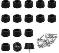 Furniture Slider Tapered Rubber Sliders-Non Slip Film-With Screws-16 Individual Rubber Feet