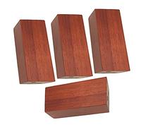 Furniture Sofa Legs, Wood Furniture Legs,Sofa Legs Square Solid Wooden Feet,DIY Rubber Table Legs,Replacement Furniture Feet are Suitable for Armchair Recliner Dresser Coffee(Reddish Brown,5cm)