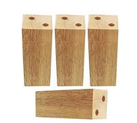Furniture Sofa Legs, Wood Furniture Legs,Sofa Legs Square Solid Wooden Feet,DIY Rubber Table Legs,Replacement Furniture Feet are Suitable for Armchair Recliner Dresser Coffee(Wood Color,5cm)