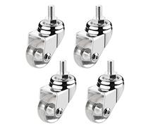 Furniture Swivel Castor,1.5 Inch Threaded Stem Swivel Caster Wheels, Transparent Durable Wheels Castors,4 Heavy Duty Castors, Stem M8x15cm/m8x15cm, for Furniture and DIY Tools Casters (Color :(M10x15c