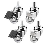 Furniture Swivel Castor,35mm Shelving Caster, 4X Threaded Stem Castor Wheels, M8*15mm,m10*15mm,Transparent Swivel Caster Wheel for Furniture Trolley Tiny Shopping Cart Casters (Color : M8*15mm,(M10*15