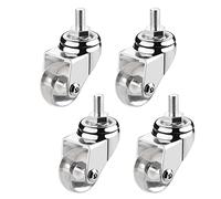 Furniture Swivel Castor,35mm Shelving Caster, 4X Threaded Stem Castor Wheels, M8*15mm,m10*15mm,Transparent Swivel Caster Wheel for Furniture Trolley Tiny Shopping Cart Casters (Color : M8*15mm,(Transp