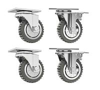 Furniture Swivel Castor,4PCS 75mm Furniture Caster, Industrial Castor Wheels, Heavy Duty 360°Swivel Transport Caster, Load Capacity 300Kg,for Moving Furniture, Trolleys, Cribs, Flower Stands, Etc. (Si