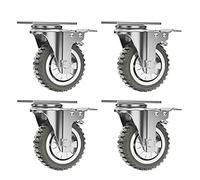 Furniture Swivel Castor,4PCS 75mm Furniture Caster, Industrial Castor Wheels, Heavy Duty 360°Swivel Transport Caster, Load Capacity 300Kg,for Moving Furniture, Trolleys, Cribs, Flower Stands, Etc. (Si