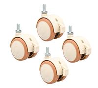 Furniture Swivel Castor,50mm Shelving Caster, Swivel Stem Caster Wheel, with M6x15mm, M8x15mm Thread Stem, for Small Shelf, Furniture, Flower Stands, Cribs, Pack of 4 Casters (Size :(M6*15mm)