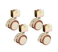Furniture Swivel Castor,50mm U-Clip Plate Swivel Caster, 4 Pack Castors for Furniture, U-Shaped 20mm, 22mm, 25mm, Load 60kg, Used to Move Furniture, Trolleys, Cribs Casters (Size : Spa(Bracket Spacing