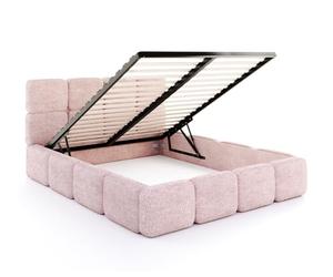 FurnitureByJDM Lit Coffre 140x200 cm avec Sommier