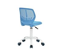 FurnitureR 1 Chaise pivotante de Salle à Manger - Chaise rembourrée et pivotante - Confortable - avec roulettes et Dossier - pour Salle à Manger, Salon - Bleu - Taille M