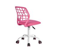 FurnitureR 1 Chaise pivotante de Salle à Manger - Chaise rembourrée et pivotante - Confortable - avec roulettes et Dossier - pour Salle à Manger, Salon - Rose