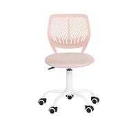 FurnitureR 1 Ensemble Chaise de Bureau réglable en Hauteur, Chaise pivotante avec Design de Dossier à Petit Trou, Bureau sans accoudoirs Chaise de Bureau, Bureau de Chambre à Coucher, Rose Morandi