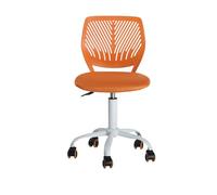 FurnitureR 1 Ensemble Chaise de Bureau réglable en Hauteur, Chaise pivotante avec Design de Dossier à Petit Trou, Bureau sans accoudoirs Chaise de Bureau, Bureau de Chambre à Coucher, Orange