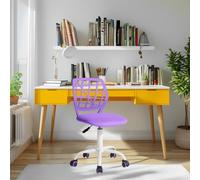 FurnitureR 360 Swivel Mesh Back Fabric Seat Height Adjustable Desk Chair Chaise d'écriture de Noël pour la rentrée Scolaire, Cadeau pour garçons et Filles, Tissu Polypropylène, D39xW40xH87cm