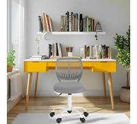 FurnitureR 360 Swivel Mesh Back Fabric Seat Height Adjustable Desk Chair Chaise d'écriture de Noël pour la rentrée Scolaire, Cadeau pour garçons et Filles, Tissu Polypropylène, D39xW40xH87cm