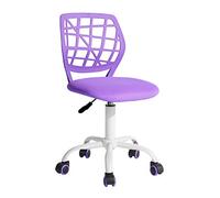 FurnitureR Chaise de Bureau colorée - Design Moderne réglable - Siège d'ordinateur pivotant sans Bras - pour Chambre d'enfant, Bureau à Domicile - Violet