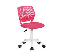 FurnitureR Chaise de Bureau colorée - Design Moderne réglable - Siège d'ordinateur pivotant sans Bras - pour Chambre d'enfant, Bureau à Domicile - Rose M