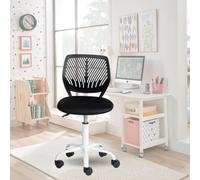 FurnitureR Chaise de Bureau Colourée, Siège Ergonomique Pivotante à Hauteur Réglable pour Ordinateur, roulettes à 5 Branches, Chaises et Tabourets à Domicile, Siège de Travail, Candy Noir
