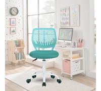 FurnitureR Chaise de Bureau Colourée, Siège Ergonomique Pivotante à Hauteur Réglable pour Ordinateur, roulettes à 5 Branches, Chaises et Tabourets à Domicile, Siège de Travail, Candy Turquoise