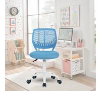 FurnitureR Chaise de Bureau Colourée, Siège Ergonomique Pivotante à Hauteur Réglable pour Ordinateur, roulettes à 5 Branches, Chaises et Tabourets à Domicile, Siège de Travail, Candy Bleu