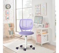 FurnitureR Chaise de Bureau Colourée, Siège Ergonomique Pivotante à Hauteur Réglable pour Ordinateur, roulettes à 5 Branches, Chaises et Tabourets à Domicile, Siège de Travail, Morandi Violet