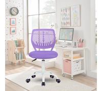 FurnitureR Chaise de Bureau Colourée, Siège Ergonomique Pivotante à Hauteur Réglable pour Ordinateur, roulettes à 5 Branches, Chaises et Tabourets à Domicile, Siège de Travail, Candy Violet