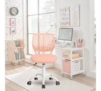 FurnitureR Chaise de Bureau Colourée, Siège Ergonomique Pivotante à Hauteur Réglable pour Ordinateur, roulettes à 5 Branches, Chaises et Tabourets à Domicile, Siège de Travail, Candy Rose