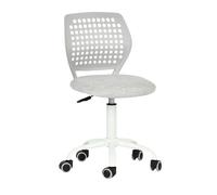 FurnitureR Chaise de Bureau Enfant Morandi Gris, Chaise de Bureau Colorée pour la Maison, Siège D'ordinateur Ergonomique Réglable, Dossier Respirant à Motif à Pois, Siège Pivotant à 360 Degrés