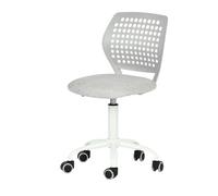 FurnitureR Chaise de Bureau Jeunes Morandi Gris, Chaise de Bureau Colorée pour la Maison, Siège D'ordinateur Ergonomique Réglable, Dossier Respirant à Motif à Pois, Siège Pivotant à 360 Degrés