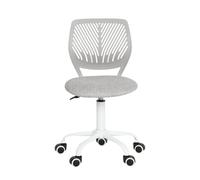 FurnitureR Chaise de Bureau Moderne Ergonomique, Chaise Ordinateur Réglable, Siège de Travail Pivotant sans Accoudoirs, aux Chambres D'Étude des Jeunes et aux Bureaux à Domicile, Grise Morandi