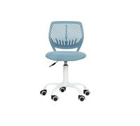 FurnitureR Chaise de Bureau Moderne Ergonomique, Chaise Ordinateur Réglable, Siège de Travail Pivotant sans Accoudoirs, aux Chambres D'Étude des Jeunes et aux Bureaux à Domicile, Bleu Morandi