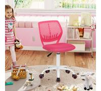 FurnitureR Chaise de Bureau pivotante à Hauteur réglable avec Petit Trou pour Chambre d'enfant ou Salle d'étude, Rose