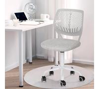 FurnitureR Chaise de Bureau pivotante à Hauteur réglable avec Petit Trou pour Chambre d'enfant ou Salle d'étude, Gris Molandi