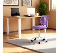 FurnitureR Chaise de Bureau, pivotante, Hauteur réglable, Rotation à 360 °, Housse en Tissu SGS vérin à gaz, 130 kg, Dos en polypropylène, roulettes en polyuréthane