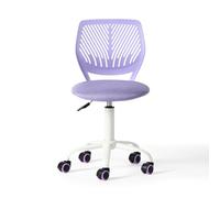 FurnitureR Chaise de Bureau pour Adolescent, Chaise de Tâche sans Accoudoirs Réglable en Hauteur, Chaise D'étude élégante pour la Maison et Le Bureau, Violet Morandi