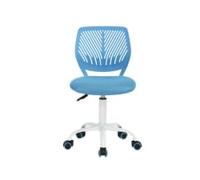 FurnitureR Chaise de Bureau sans accoudoirs - Hauteur réglable - pour la Maison, Le Bureau, la Chambre à Coucher, Le Bureau - Bleu