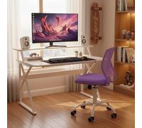 FurnitureR Chaise de Gaming pivotante - Hauteur réglable à 360 ° - Dos en polypropylène - Roues en polyuréthane - Charge maximale : 130 kg - pour Les Joueurs