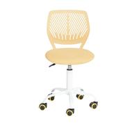 FurnitureR Chaise de gaming pour enfants, chaise de bureau, chaise gamer, chaise de bureau, design ergonomique et moderne, sans bras, réglage de la hauteur du siège, roues en caoutchouc, tissu Morandi