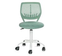 FurnitureR Chaise de Gaming pour Enfants, Chaise de Bureau, Chaise Gamer, Chaise de Bureau, Design Ergonomique et Moderne, sans Bras, Hauteur du siège, Roues en Caoutchouc, Tissu Morandi Aqua