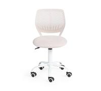 FurnitureR Chaise de Gaming pour Enfants, Chaise de Bureau, Chaise Gamer, Chaise de Bureau, Design Ergonomique et Moderne, sans Bras, Hauteur du siège, Roues en Caoutchouc, Beige Morandi