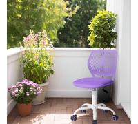 FurnitureR Chaise de Jardin d'intérieur pivotante réglable en Hauteur à 360 ° en Tissu PP Dossier PU roulettes 130 kg pour terrasse, Jardin d'hiver