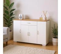 FurnitureR Commode Blanche Moderne pour Chambre d'enfant avec Espace de Rangement spacieux, matériau MDF, idéale pour Un Rangement Peu encombrant, Montage Facile, Design Intemporel