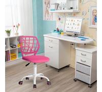 FurnitureR Fauteuil Dentaire Pivotant à 360°, Tabouret Coloré pour Assistant Dentaire, Hauteur Réglable, Ergonomie, pour Cabinets Dentaires, Salon de Massage, Clinique, 38.5 x 40 x 87cm, Rose Foncé