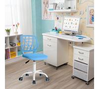 FurnitureR Fauteuil Dentaire Pivotant à 360°, Tabouret Coloré pour Assistant Dentaire, Hauteur Réglable, Ergonomie, pour Cabinets Dentaires, Salon de Massage, Bureau, Clinique, 38.5 x 40 x 87cm, Bleue