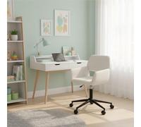 FurnitureR Fauteuil Enfant Pivotant en Tissu Beige, Assise Rembourrée, Hauteur Réglable, Style Nordique, Base à roulettes, avec Accoudoirs Bas, Idéal pour Chambre, Lecture ou Jeux