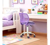 FurnitureR Fauteuil pivotant pour Enfant - Hauteur réglable - Pivotant à 360 ° - avec Dossier - en Tissu SGS - Vérin à gaz - Roues en polyuréthane Multicolores